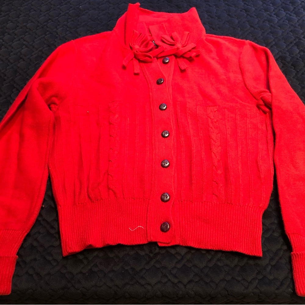 Iceberg Red Cardigan with Long Sleeves